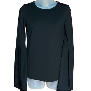 Witchery split pleated bell sleeve top
